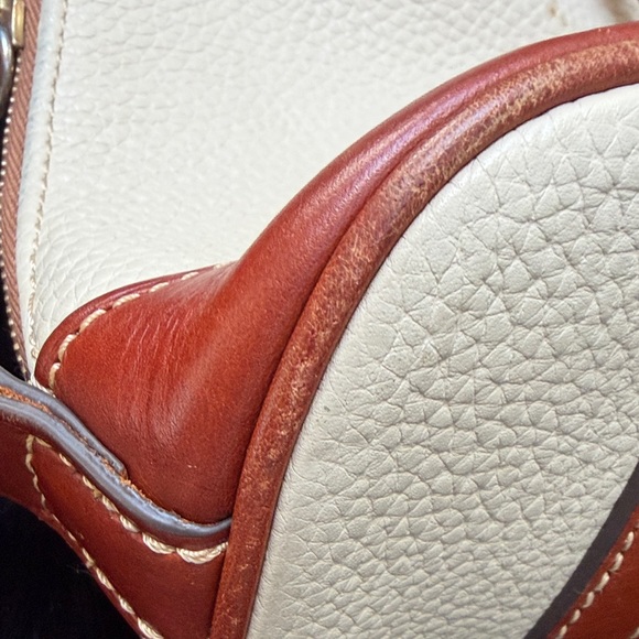 Dooney & Bourke Cream and Brown Satchel classic style - Picture 8 of 16